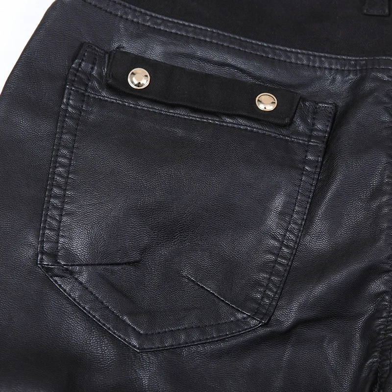 New 2018 punk style fashion button and zipper design pu leather patchwork skinny jeans men streetwear pencil pants men PK6-4
New 2018 punk style fashion button and zipper design pu leather patchwork skinny jeans men streetwear pencil pants men PK6-4