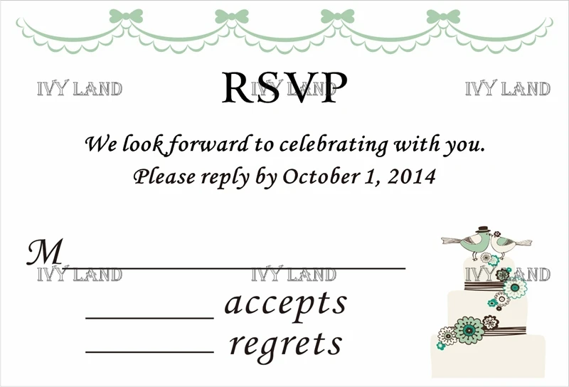 Персонализированные RSVP карты с бесплатным конвертом для свадьбы/вечерние, 50 шт./лот, R1
Персонализированные RSVP карты с бесплатным конвертом для свадьбы/вечерние, 50 шт./лот, R1