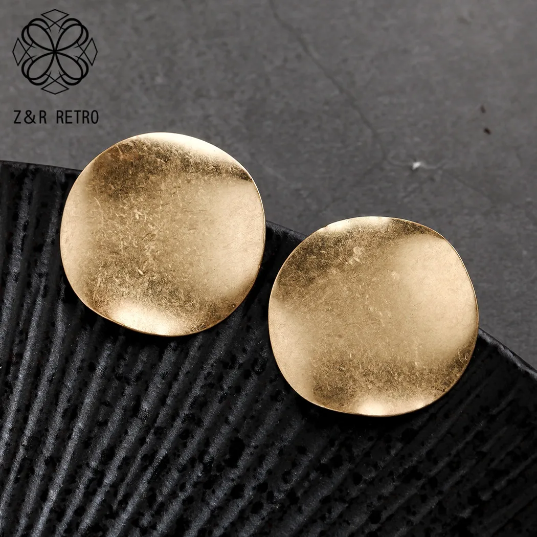 Gold Silver Color Ear Stud Earrings for Women Vintage Jewelry Boucle d'oreille Femme 2020 Kolczyki Oorbellen Pendientes Brincos |