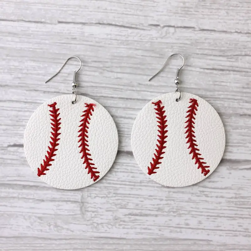 35*55mm Baseball Leather Earrings Needlework Baseball Softball Leather Teardrop Leather Drop Earrings Sports Balls Earrings
35*55mm Baseball Leather Earrings Needlework Baseball Softball Leather Teardrop Leather Drop Earrings Sports Balls Earrings