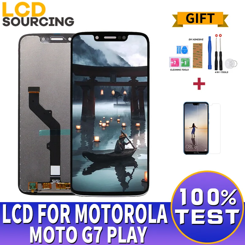 ЖК дисплей 5 7 дюйма для Motorola Moto G7 Play сенсорный экран сенсорная панель дигитайзер в