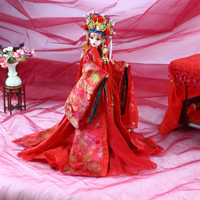 Chinese Style Noble Doll Wedding Dolls Song Bride Tang Bride Phoenix Coronet and Robes of Rank Wedding Gift for Girl Handicrafts
Chinese Style Noble Doll Wedding Dolls Song Bride Tang Bride Phoenix Coronet and Robes of Rank Wedding Gift for Girl Handicrafts