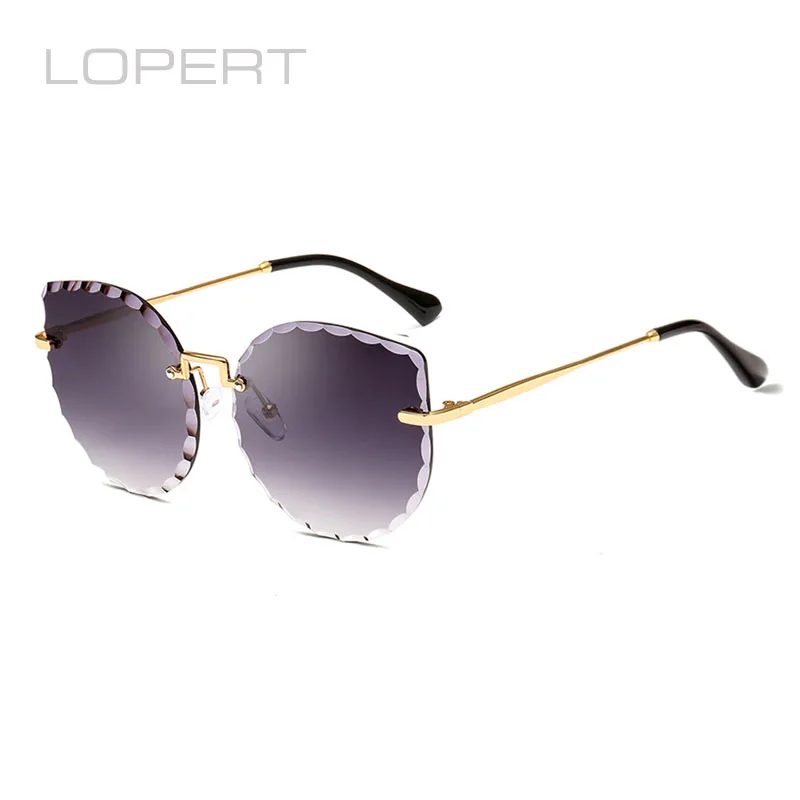 Женские круглые солнцезащитные очки LOPERT без оправы UV400|Женские очки| |