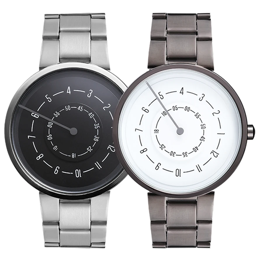 Couple Watch Men Women Minimalist Turntable Numbers Dial Wristwatch Casual Steel Fashion Black White Sport Male Clock for Lovers
Couple Watch Men Women Minimalist Turntable Numbers Dial Wristwatch Casual Steel Fashion Black White Sport Male Clock for Lovers