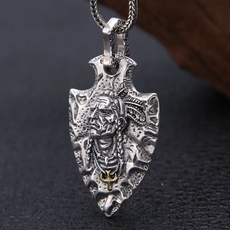 925 sterling silver pendant Charm Vintage Indian style men's fashion jewelry eagle feather personality pendant
925 sterling silver pendant Charm Vintage Indian style men's fashion jewelry eagle feather personality pendant