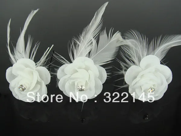 12PCS /Lot New Arrival Fashion Wedding Bridal White Flower Feather Crystal Hair Pins Hair Accessory
12PCS /Lot New Arrival Fashion Wedding Bridal White Flower Feather Crystal Hair Pins Hair Accessory