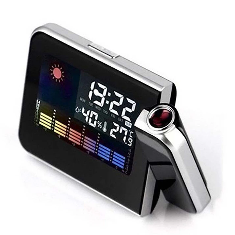Digital LCD Projection LED Display Alarm Clock Weather Station Calendar Snooze Alarm Clock Table Decor
Digital LCD Projection LED Display Alarm Clock Weather Station Calendar Snooze Alarm Clock Table Decor