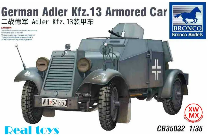 

Bronco model CB35032 1/35 German Adler Kfz.13 Armored Car plastic model kit