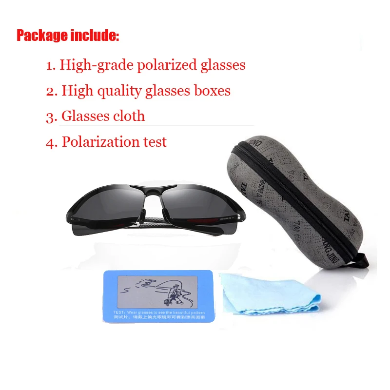 Polarized sunglasses men sun glasses 8132 driving glasses wholesale high-grade aluminum and magnesium and box
Polarized sunglasses men sun glasses 8132 driving glasses wholesale high-grade aluminum and magnesium and box