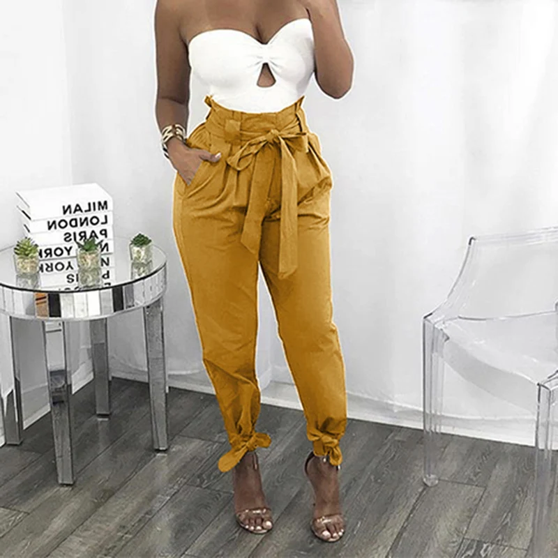 Fashion High Waist Harem Pants Women Spring Selvedge Belted Casual Solid Long Pants For Office Female Trousers Streetwear
Fashion High Waist Harem Pants Women Spring Selvedge Belted Casual Solid Long Pants For Office Female Trousers Streetwear
