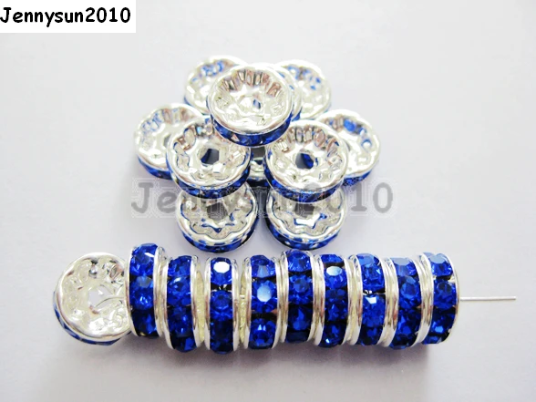 200pcs/lot 12mm Top Quality Czech Crystal Royal Blue Rhinestone Pave Rondelle Metal Silver Plated Spacer Loose Beads Jewelry
200pcs/lot 12mm Top Quality Czech Crystal Royal Blue Rhinestone Pave Rondelle Metal Silver Plated Spacer Loose Beads Jewelry