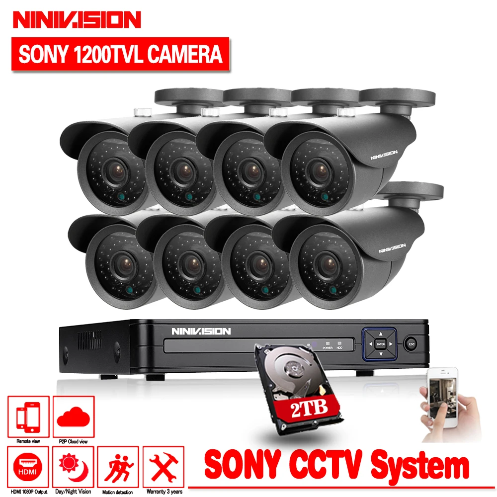 8CH HDMI DVR HD 720P 1200TVL Outdoor Waterproof CCTV Camera Home Security Camera System 8CH DVR Kit sistemas de seguridad 1TB
8CH HDMI DVR HD 720P 1200TVL Outdoor Waterproof CCTV Camera Home Security Camera System 8CH DVR Kit sistemas de seguridad 1TB