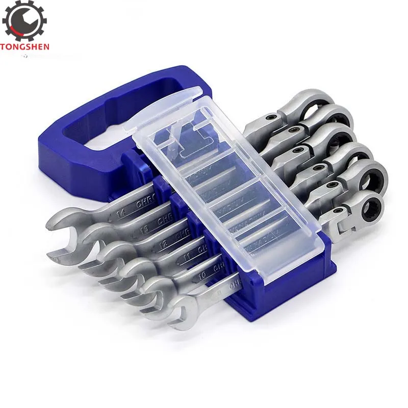 6pcs 10 12 13 14 17 Flexible Head Ratchet Metric Spanner Open End and Ring Wrenches Tool Ratchet Action Wrench Spanner Nut Tools
6pcs 10 12 13 14 17 Flexible Head Ratchet Metric Spanner Open End and Ring Wrenches Tool Ratchet Action Wrench Spanner Nut Tools