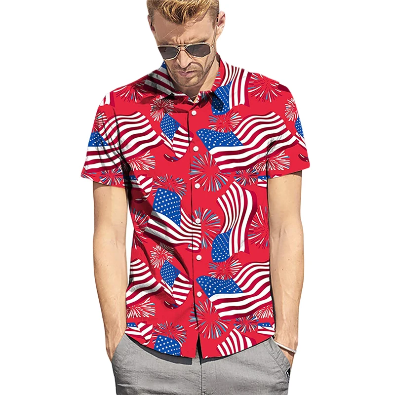 LISIBOOO New Fashion Mens Hawaiian Top Shirt Striped Men Shirt Flag Printed Short Sleeved Men Shirt Men Casual Tops
LISIBOOO New Fashion Mens Hawaiian Top Shirt Striped Men Shirt Flag Printed Short Sleeved Men Shirt Men Casual Tops