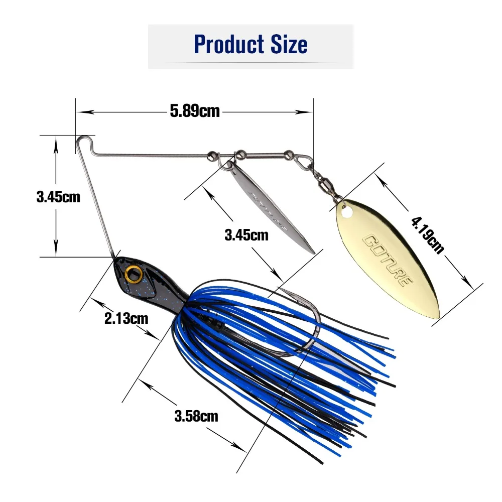 Goture 1PC ELFIN A+ Quality Fishing Lure Spinnerbait 20G/24G High Speed Willow Blades Metal Lead Head Spinner Spoon Bait
Goture 1PC ELFIN A+ Quality Fishing Lure Spinnerbait 20G/24G High Speed Willow Blades Metal Lead Head Spinner Spoon Bait