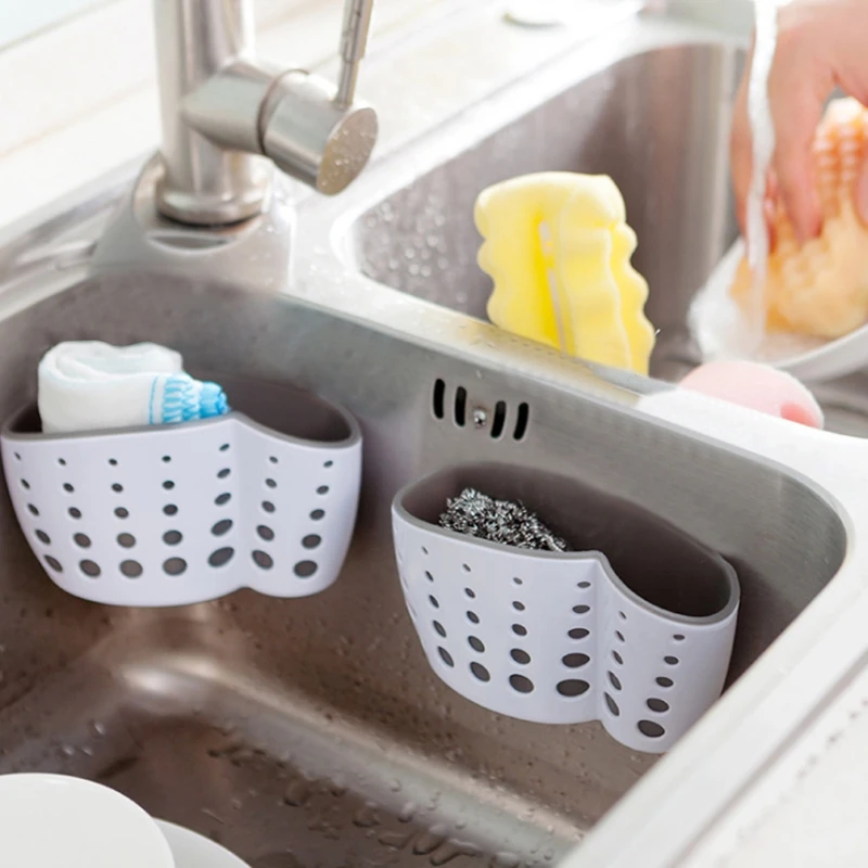 Sink Caddy Double Layer Sponge Holders for Bathroom Kitchen Organization Baskets Dropshipping | Дом и сад
