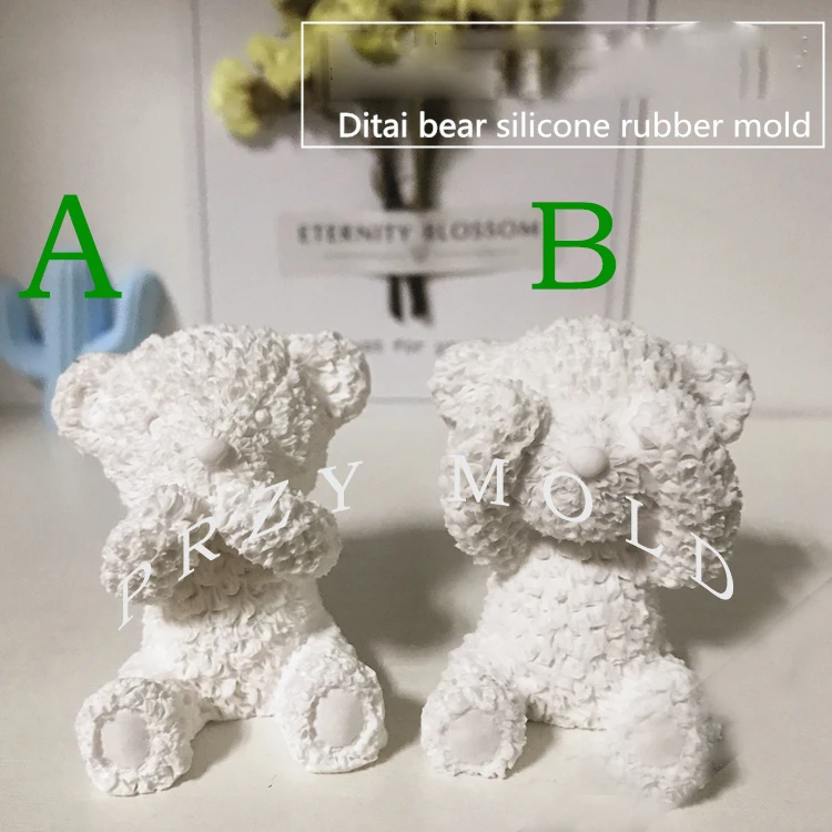 Silicone Mold Solid Aroma Gypsum Mold Teddy Bear Molds Cover Eyes and Mouth Bears Shape Mould Rubber PRZY Eco-friendly 001
Silicone Mold Solid Aroma Gypsum Mold Teddy Bear Molds Cover Eyes and Mouth Bears Shape Mould Rubber PRZY Eco-friendly 001