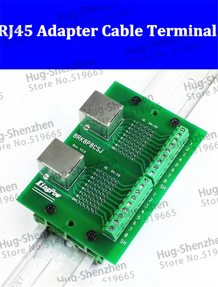Free Shipping!!! 2pcs RJ45 adapter cable terminals / network interface adapter cable terminals / BRK8P8CSJ (with PCB holder)
Free Shipping!!! 2pcs RJ45 adapter cable terminals / network interface adapter cable terminals / BRK8P8CSJ (with PCB holder)