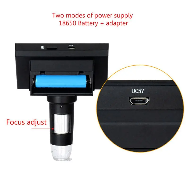 1000X Digital Microscope Camera Video 720p with 4.3" LCD Screen & Holder & 8 Led
1000X Digital Microscope Camera Video 720p with 4.3" LCD Screen & Holder & 8 Led