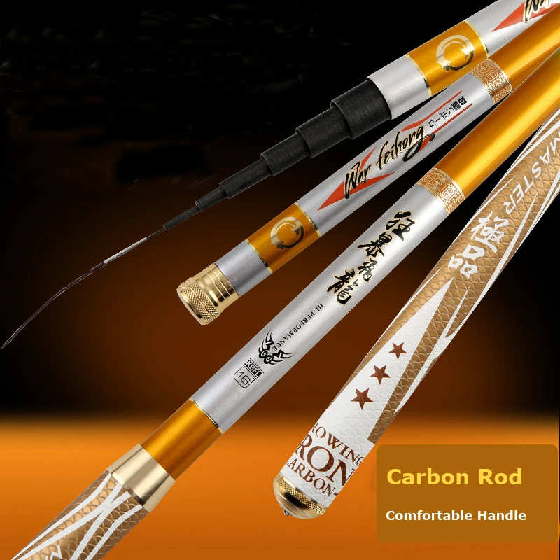 Stream Fishing Rods 3.6m-7.2m Carbon Fiber Telescopic Fishing Rod Hand Pole Feeder for Carp Fishing
Stream Fishing Rods 3.6m-7.2m Carbon Fiber Telescopic Fishing Rod Hand Pole Feeder for Carp Fishing