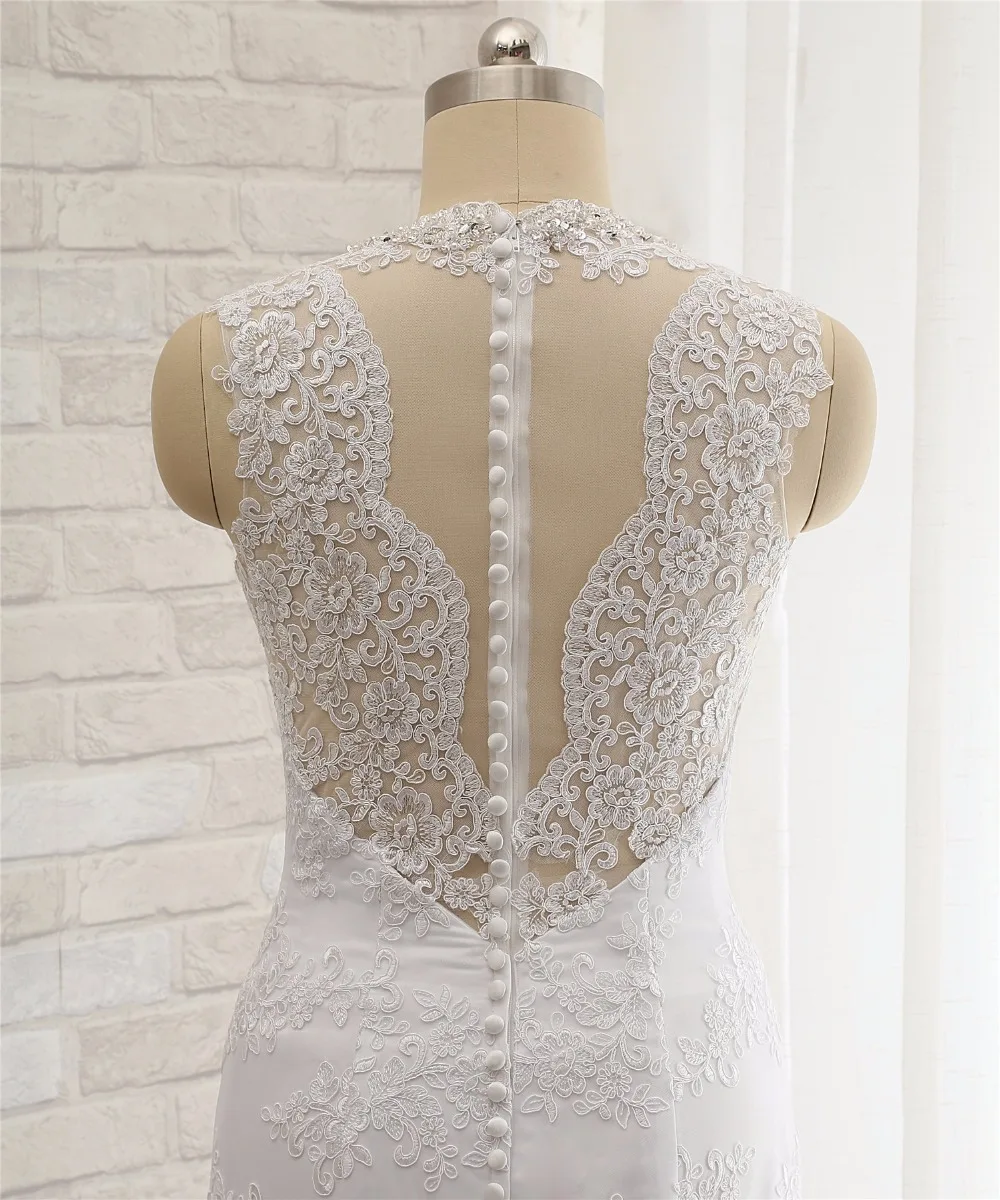 vestido de novias 2018 New Arrival Mermaid Wedding Dresses V-neck Sleeveless Vintage Lace Bridal Gown Sweep train
vestido de novias 2018 New Arrival Mermaid Wedding Dresses V-neck Sleeveless Vintage Lace Bridal Gown Sweep train