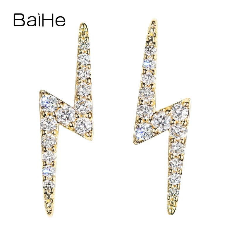BAIHE однотонные серьги из 14K желтого золота H/SI с натуральными бриллиантами и молнией, серьги-клипсы, ювелирные украшения из драгоценных камне...
BAIHE однотонные серьги из 14K желтого золота H/SI с натуральными бриллиантами и молнией, серьги-клипсы, ювелирные украшения из драгоценных камне...