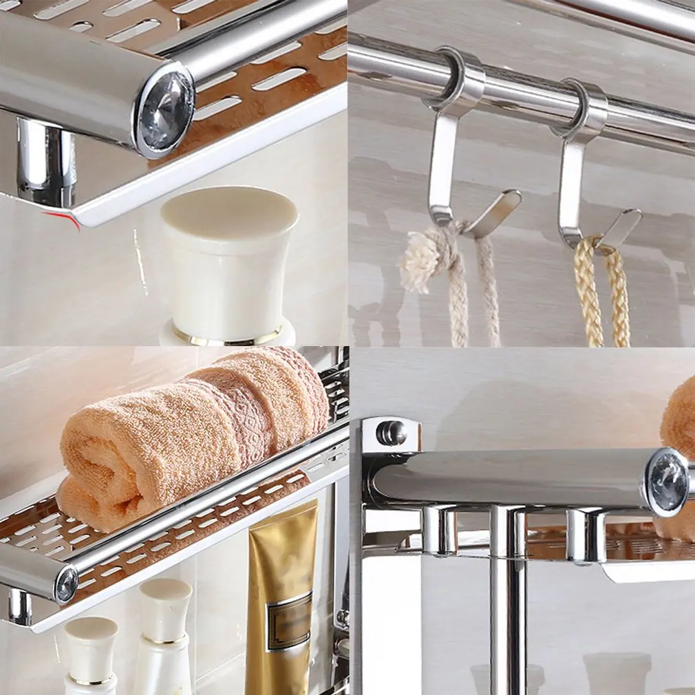 Stainless Steel Towel Racks Rack Holder Shelf Bath Toilet Bathroom Washroom Wall Mounted Clothes Organizer Storage Soap Sponge
Stainless Steel Towel Racks Rack Holder Shelf Bath Toilet Bathroom Washroom Wall Mounted Clothes Organizer Storage Soap Sponge