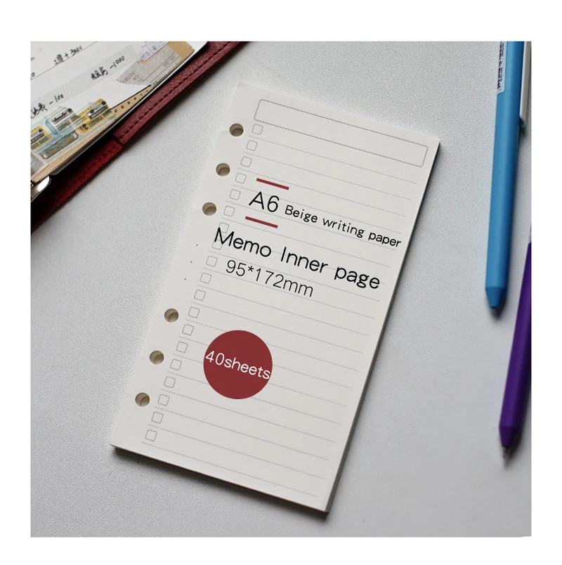 A6 Dotted Loose-Leaf Notebook Refill Spiral Binder Planner Inner Page Inside Paper Dairy Weekly Monthly Plan To do Line Dot grid
A6 Dotted Loose-Leaf Notebook Refill Spiral Binder Planner Inner Page Inside Paper Dairy Weekly Monthly Plan To do Line Dot grid
