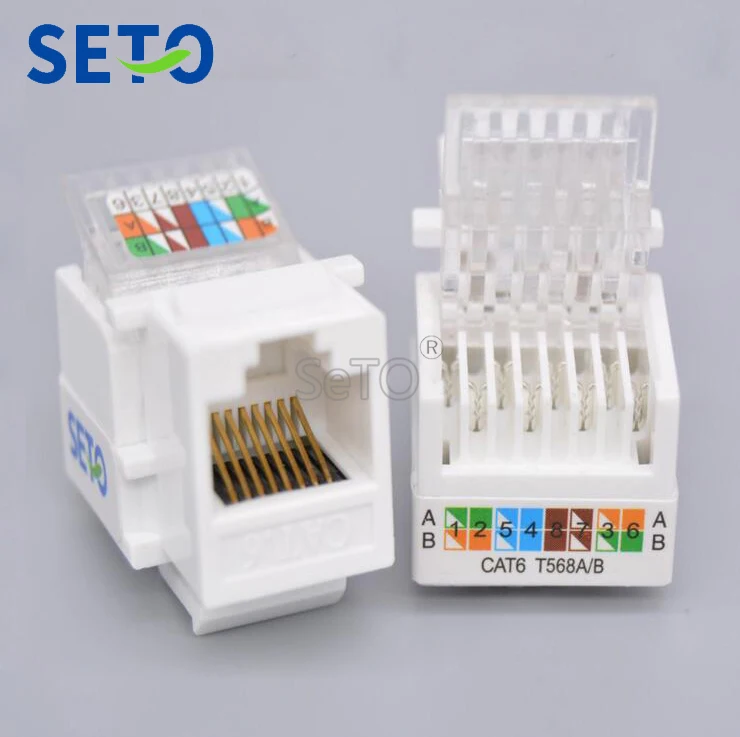 SeTo Gigabit RJ45 Cat6 сетевой модуль Lan соединитель Keystone для настенной