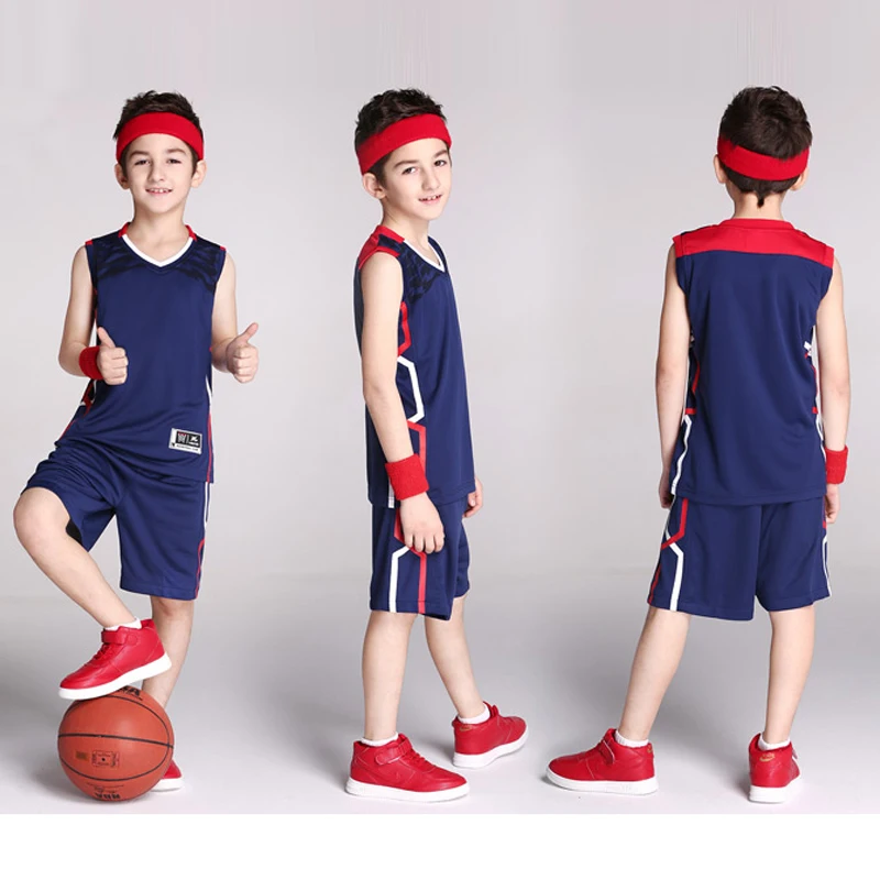 18 видов цветов новые детские баскетбольные футболки и шорты для мальчиков