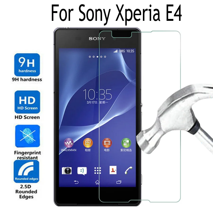Для sony Xperia Е4 закаленное Стекло Экран Защитная крышка для E4 E2105 E2115 защитная Пленка