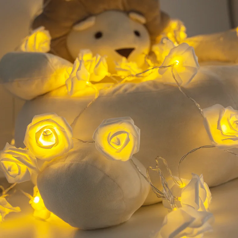 FUNNYBUNNY 9.8ft 20 LED на батарейках гирлянда цветок с феей роз свет свадебная комната Сад