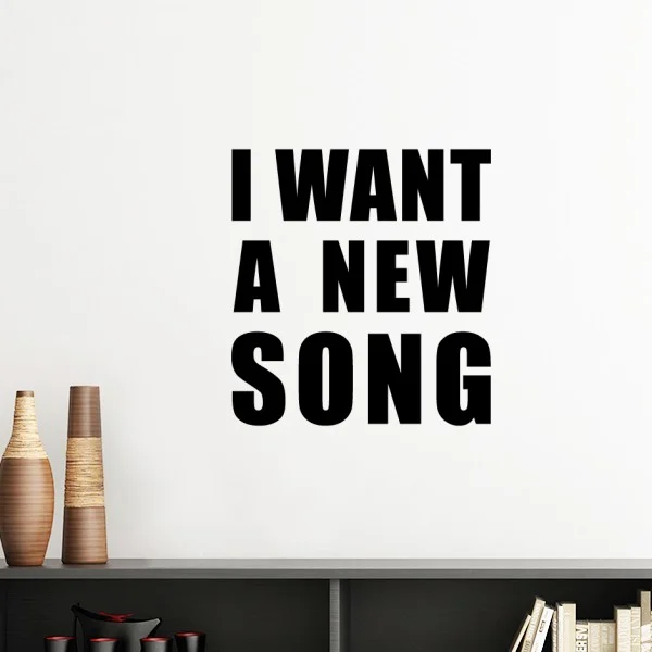 I Want A New Song Silhouette Removable Wall Sticker Art Decals Mural DIY Wallpaper for Room Decal
I Want A New Song Silhouette Removable Wall Sticker Art Decals Mural DIY Wallpaper for Room Decal