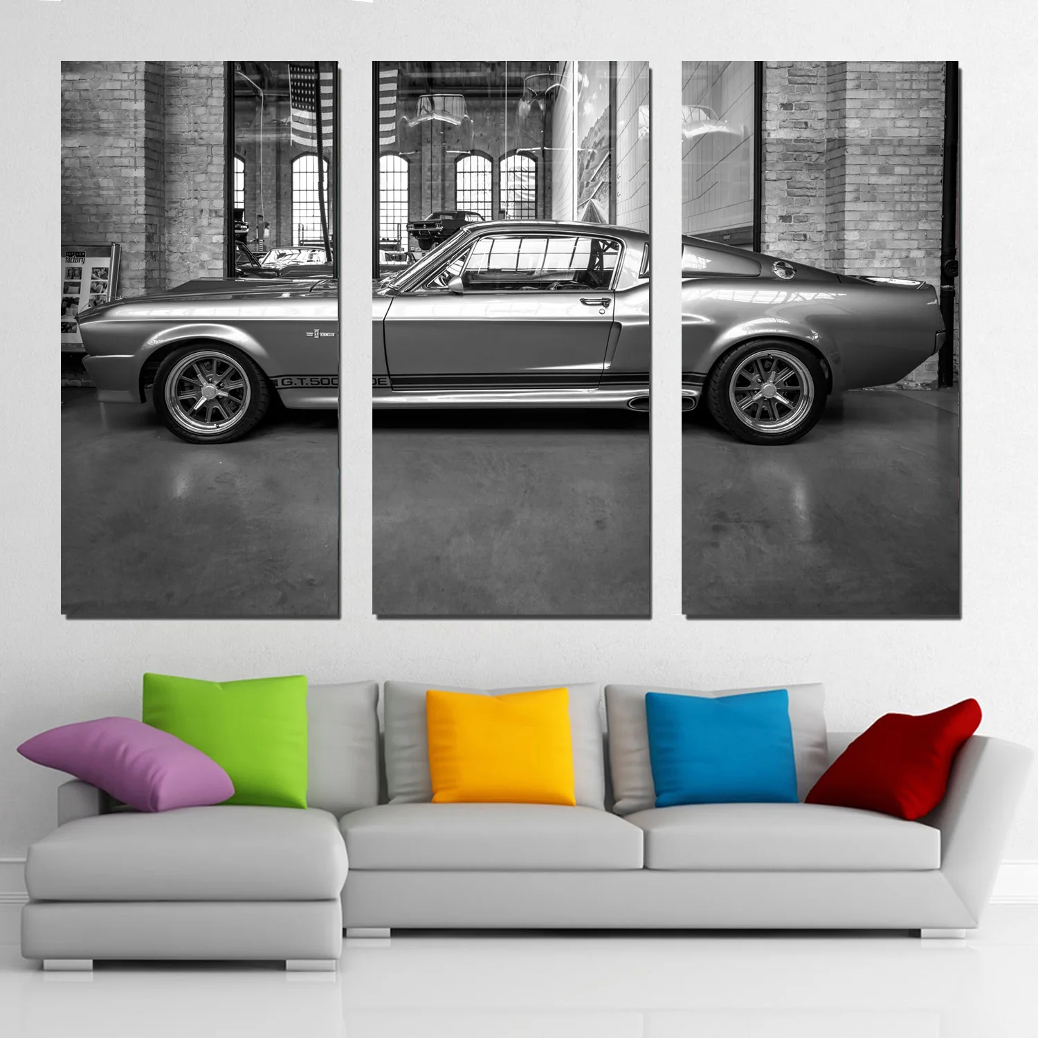 Drop shipping 3 Panel printed painting car painting Wall Art Picture Home Decoration Living Room Modern painting LS589