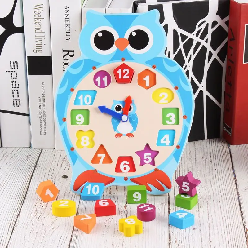 Cartoon Animal Digital Clock Toy Watch Wooden Educational Frog Shape Early Childhood Education Kindergarten Children | Игрушки и хобби