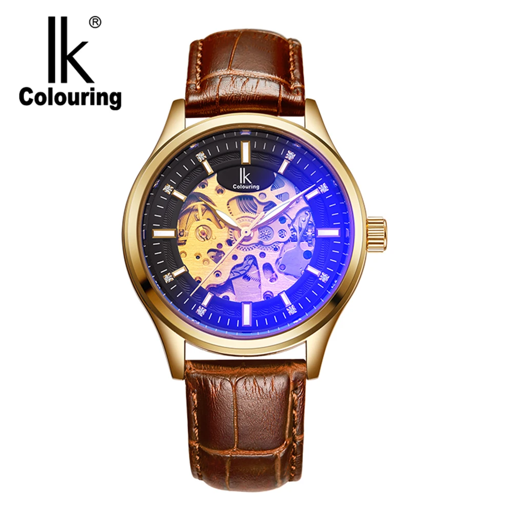 IK Colouring Clock Men Fashion Casual Skeleton Mechanical Wristwatch Male Automatic Watch Colorful Glass Relogio Masculino
IK Colouring Clock Men Fashion Casual Skeleton Mechanical Wristwatch Male Automatic Watch Colorful Glass Relogio Masculino