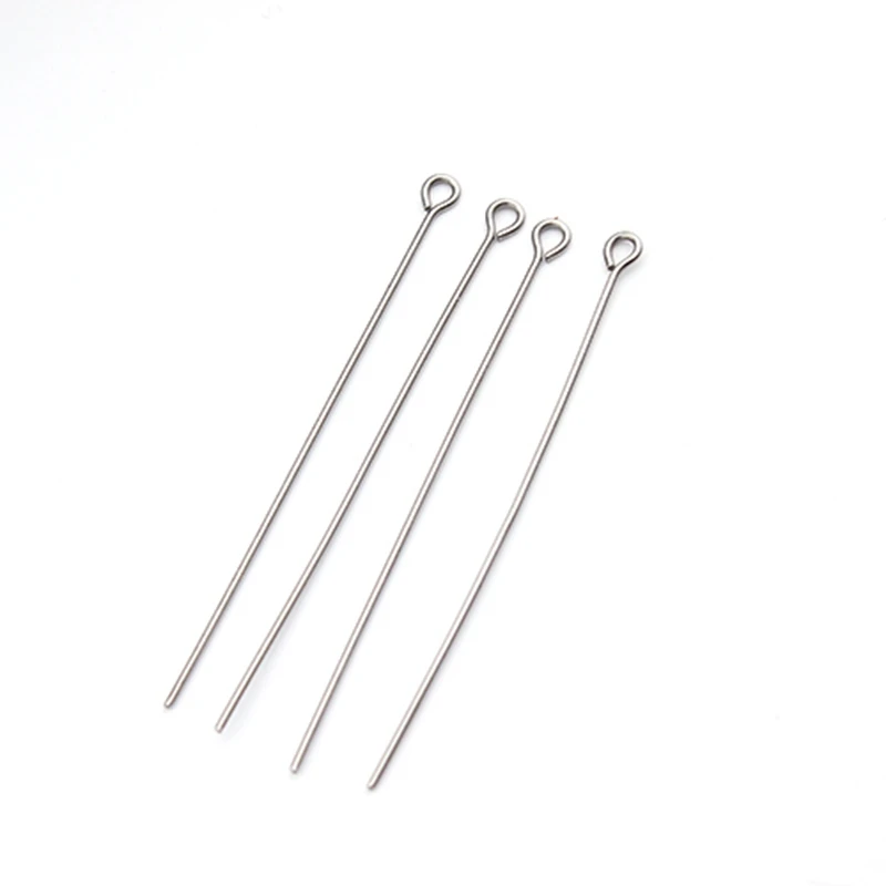 100pcs/lot 30mm/40mm/50mm Dia 0.7mm (21 gauge) Silver Tone 316L Stainless steel Eye Pins for Jewelry Making Accessories Parts
100pcs/lot 30mm/40mm/50mm Dia 0.7mm (21 gauge) Silver Tone 316L Stainless steel Eye Pins for Jewelry Making Accessories Parts