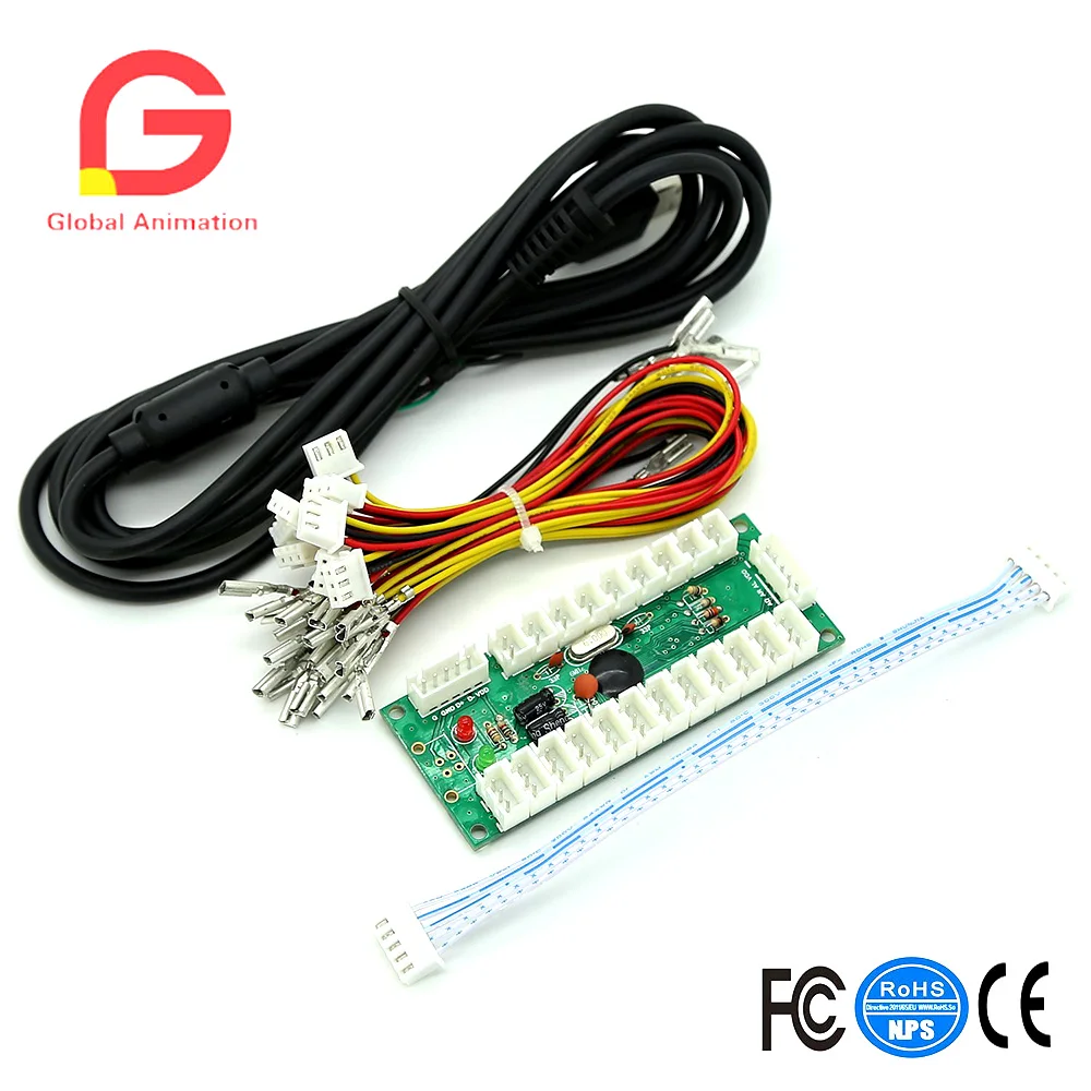 LED Arcade DIY Parts 2x Zero Delay USB Encoder + 2x 8 Way Joystick + 20x LED Illuminated Push Buttons for Mame Jamma Arcade
LED Arcade DIY Parts 2x Zero Delay USB Encoder + 2x 8 Way Joystick + 20x LED Illuminated Push Buttons for Mame Jamma Arcade