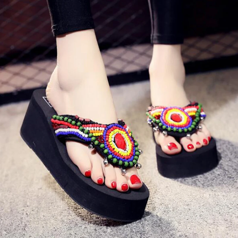 National style Flip flops Summer fashion Beading Non-Slip Sandals Female Beach Slippers casual shoes women pantoufle femme b60
National style Flip flops Summer fashion Beading Non-Slip Sandals Female Beach Slippers casual shoes women pantoufle femme b60