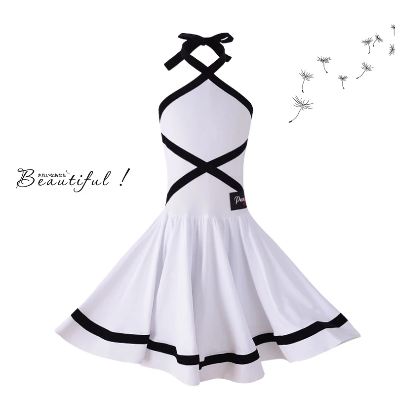 Фото Новинка комфортное белое танцевальное платье для девочек танцевальные костюмы