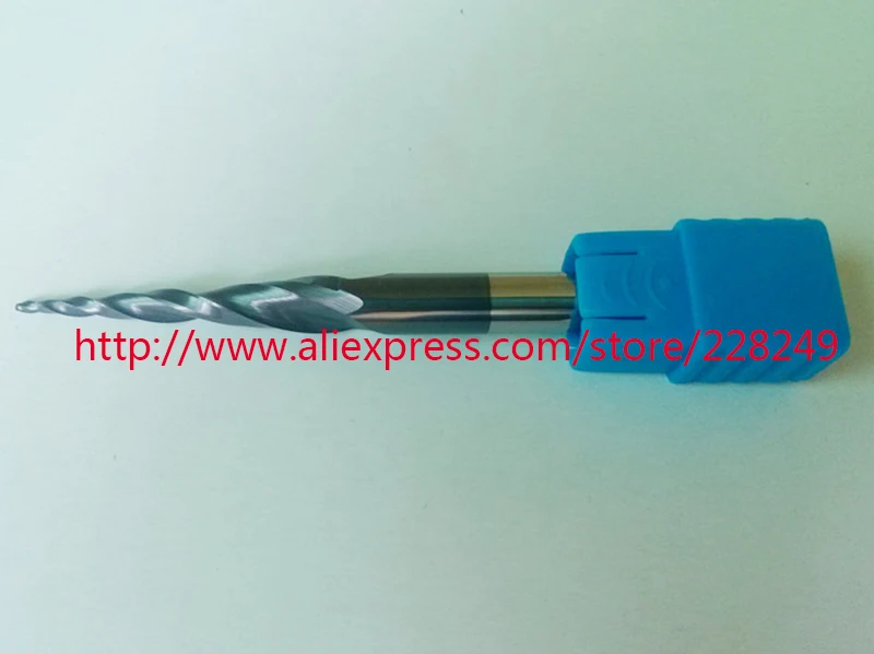 1 шт. R1 * 1/4 "* 1/4" 3 "L 2F HRC55 вольфрамовые твердосплавные конические концевые