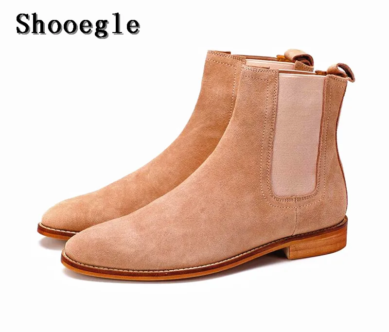 SHOOEGLE мужские ботинки челси, Нескользящие ботильоны, модные замшевые мотоциклетные ботинки, слипоны, классическая мужская обувь Chaussure Homme
SHOOEGLE мужские ботинки челси, Нескользящие ботильоны, модные замшевые мотоциклетные ботинки, слипоны, классическая мужская обувь Chaussure Homme