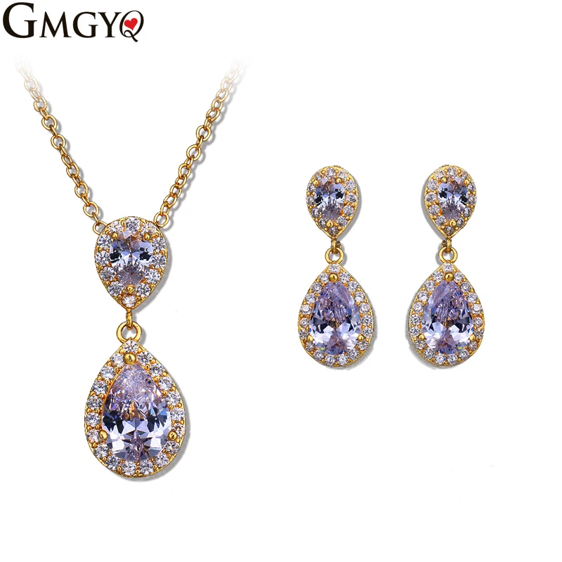 GMGYQ Nigeriaanse Water Drop Zirconia Bruiloft Sieraden Sets inlay Luxe Crystal Bridal Sieraden Geschenken Voor Bruidsmeisjes
GMGYQ Nigeriaanse Water Drop Zirconia Bruiloft Sieraden Sets inlay Luxe Crystal Bridal Sieraden Geschenken Voor Bruidsmeisjes