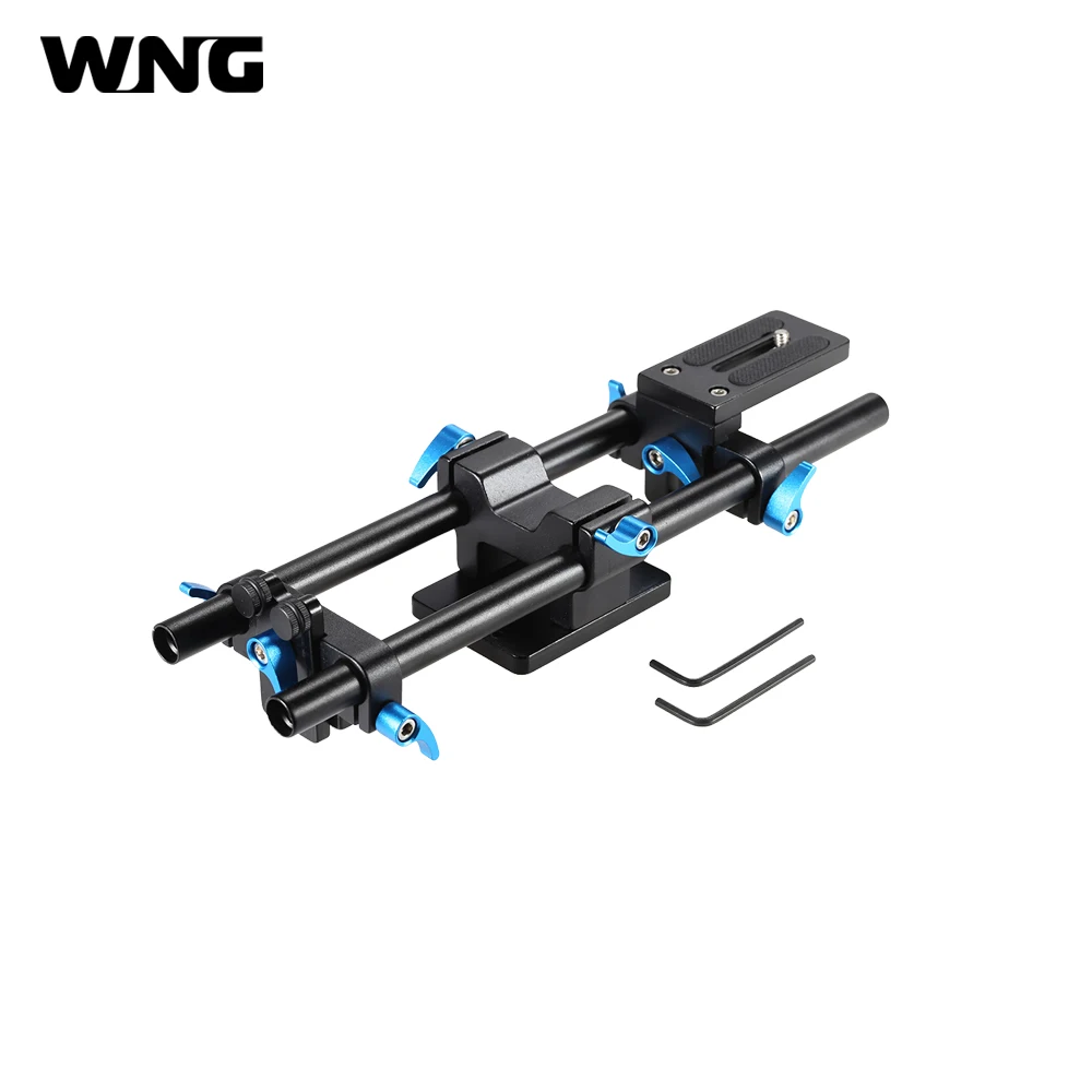 

YLG1005D 15mm Rail Rod Support System 30cm in Length DSLR Camera Track Rail Slider Baseplate with 1/4" Screw Quick Release Plate