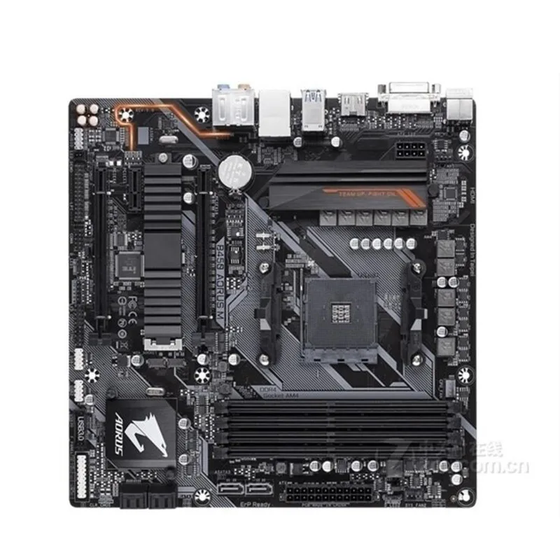 Оригинальная б/у GA-B450 AORUS M материнская плата для Gigabyte B450 AM4 DDR4 поддерживает R3 R5 R7 1700
