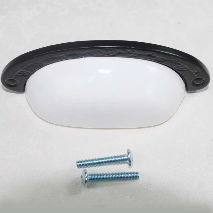96mm modern simple black white furniture handle white ceramic drawer cabinet pull knob black cap shell dresser door handle pull
96mm modern simple black white furniture handle white ceramic drawer cabinet pull knob black cap shell dresser door handle pull