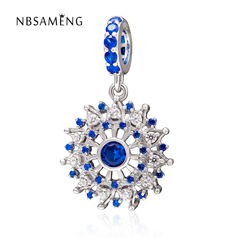 100% 925 Sterling Silver Bead Snowflake With Blue & White Clear CZ Charm Pendant Beads Fit Pandora Bracelets Women DIY Jewelry
100% 925 Sterling Silver Bead Snowflake With Blue & White Clear CZ Charm Pendant Beads Fit Pandora Bracelets Women DIY Jewelry