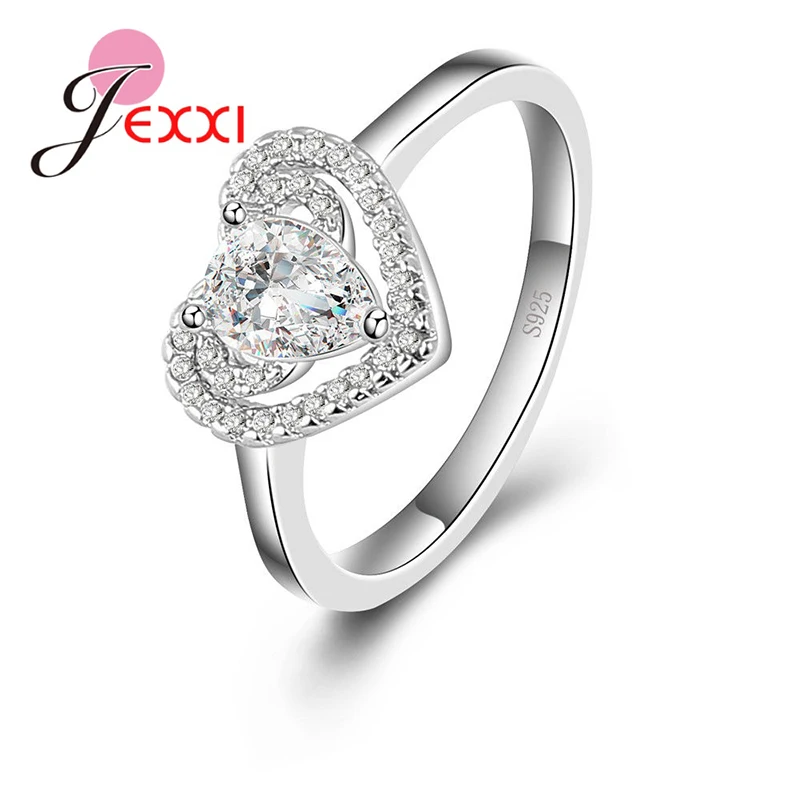 New Arrival Bridal Wedding 925 Sterling Silver Glittering Heart Clear CZ Anel Female Women Rings Engagement Jewelry
New Arrival Bridal Wedding 925 Sterling Silver Glittering Heart Clear CZ Anel Female Women Rings Engagement Jewelry