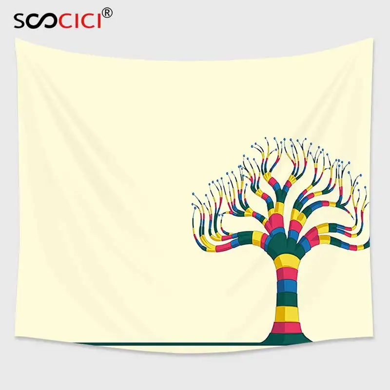 Настенный Гобелен Cutom, естественный тематический дизайн дерева, векторная иллюстрация красочного дерева и яиц листьев и желтого цвета 
Настенный Гобелен Cutom, естественный тематический дизайн дерева, векторная иллюстрация красочного дерева и яиц листьев и желтого цвета