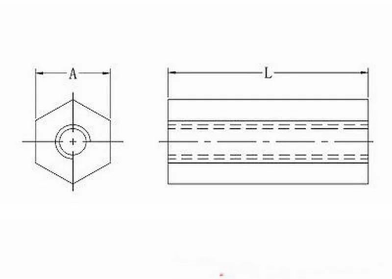 (100 pcs/lot ) 30mm/1.18" Nylon M3 Threaded Hex Female-Female Standoff Spacer, Hexagonal